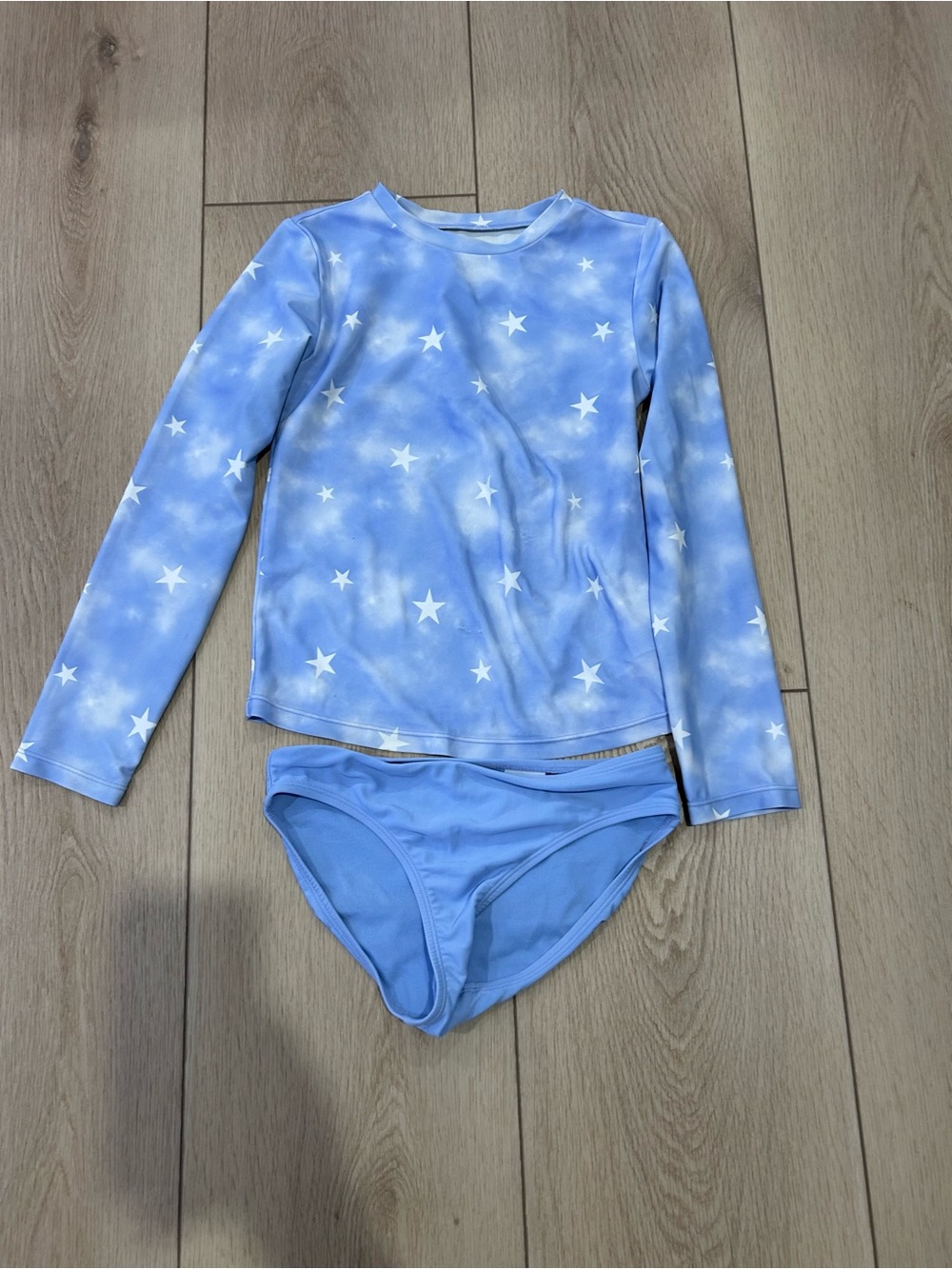 GAP Light Blue Star Print Long-Sleeve Rashguard Set